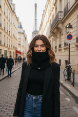 Echarpe BONNIE - noir - 100% cachemire