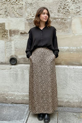 Mathéa Leopard skirt - 100% silk