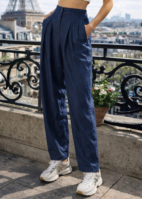 FELIX Blue Trousers - Tencel