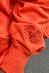 Sweat zippé Loungewear ALBA Corail - Coton