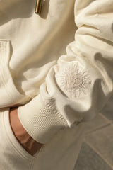 Sweat zippé Loungewear ALBA Ivoire - Coton