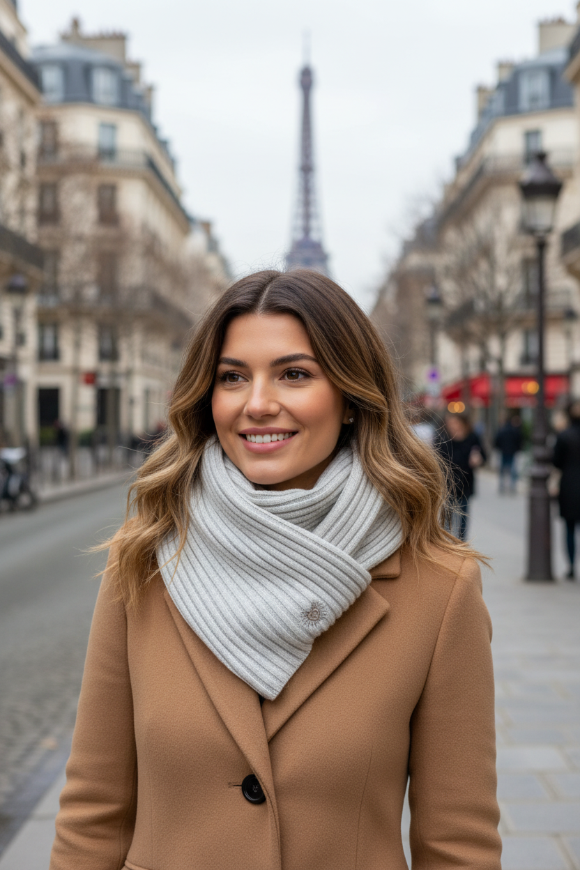 BONNIE scarf - sand - 100% cashmere