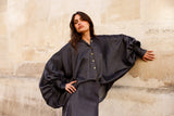Chemise Satchi - 100% Grey Tencel - HORTENCE