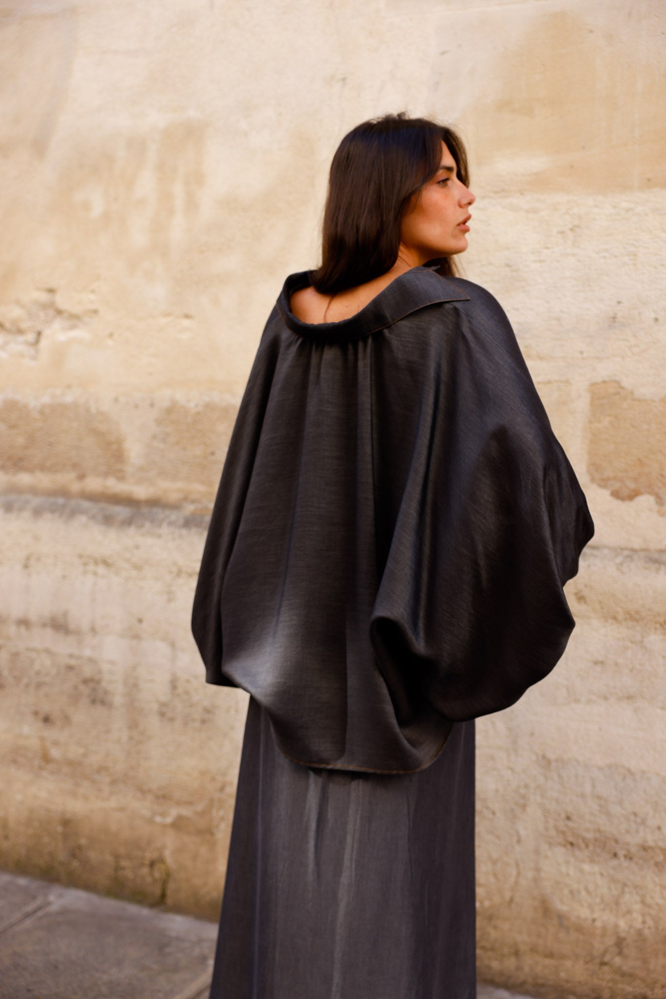 Chemise Satchi - 100% Grey Tencel - HORTENCE
