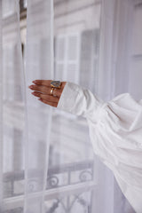 Chemise SATCHI - blanc - 100 % Voile de coton - HORTENCE