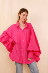 Chemise SATCHI - rose - 100 % Voile de coton - HORTENCE