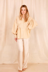 Chemise VAHINA - amande - 100% voile de coton - HORTENCE
