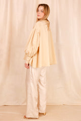 Chemise VAHINA - amande - 100% voile de coton - HORTENCE