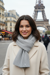 Echarpe BONNIE - gris clair - 100% cachemire