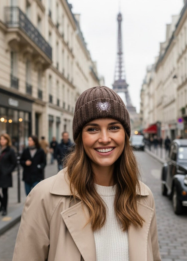 LÉO hat - brown - 100% cashmere