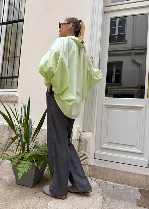 Chemise SATCHI Vert Amande - Voile de coton