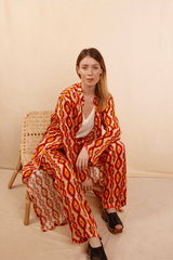 Robe - Kimono MONA Γ©tΓ© indien - 100 % Soie - HORTENCE