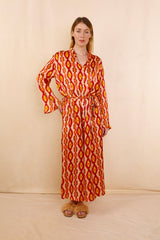 Robe - Kimono MONA Γ©tΓ© indien - 100 % Soie - HORTENCE