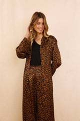 Robe - Kimono MONA lΓ©opard - 100 % Soie - HORTENCE