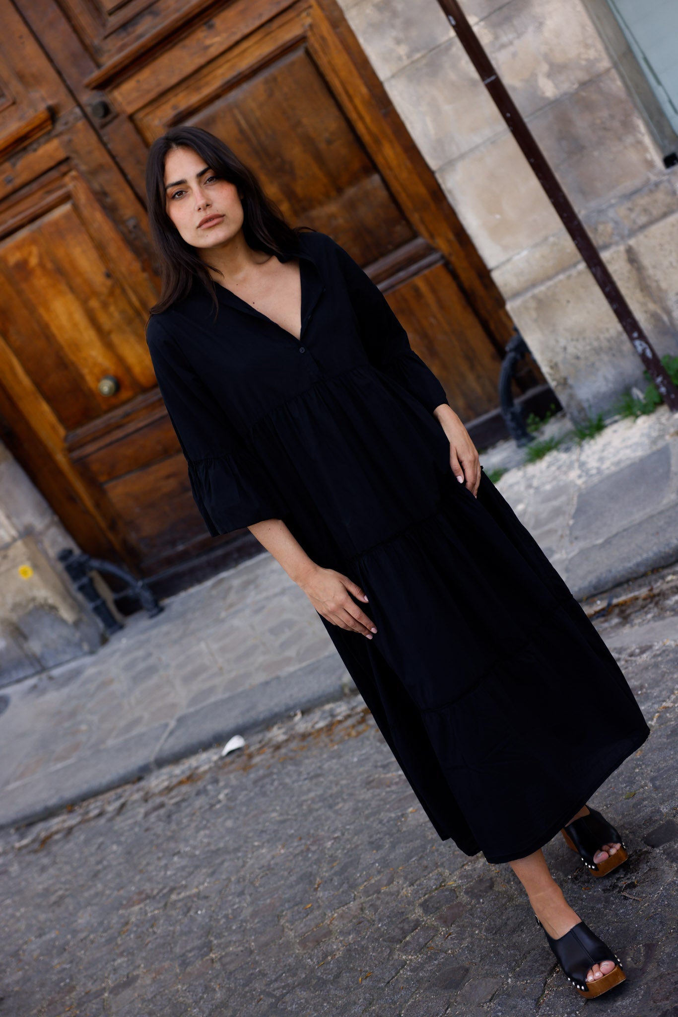 Robe PAROS - Blanche Noire 🆕 - HORTENCE