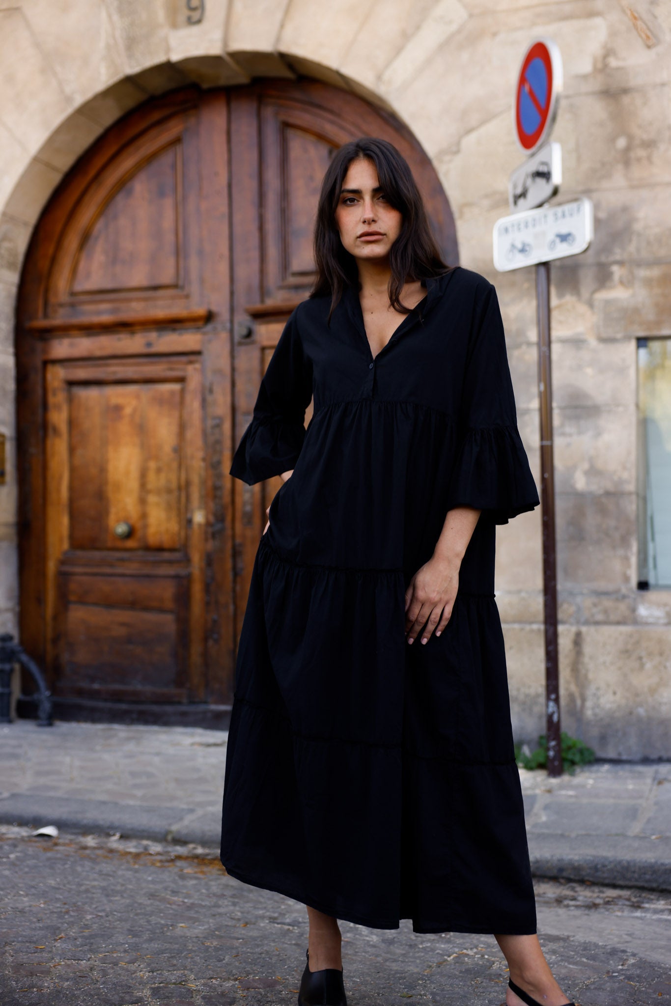 Robe PAROS - Blanche Noire 🆕 - HORTENCE