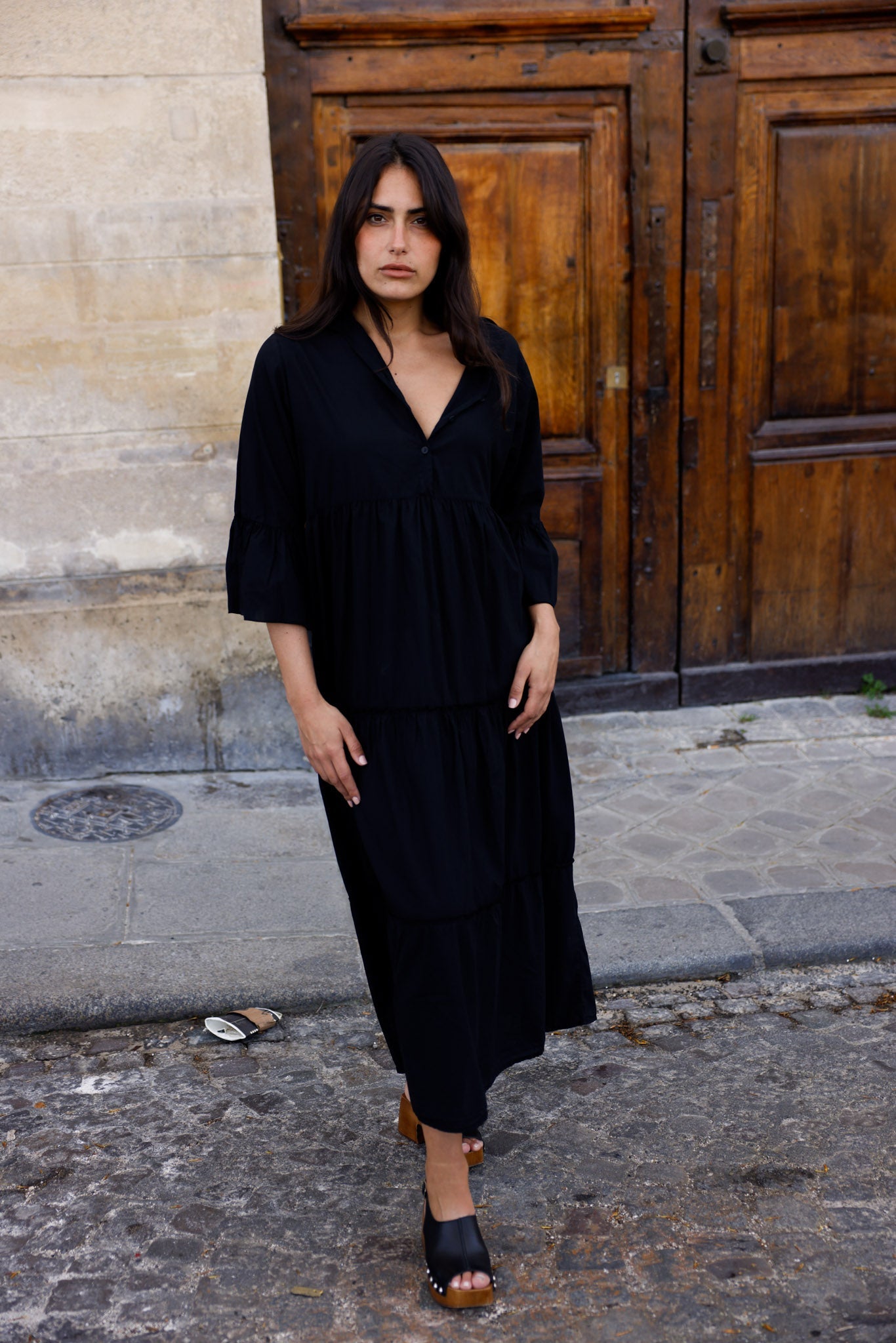 Robe PAROS - Blanche Noire 🆕 - HORTENCE