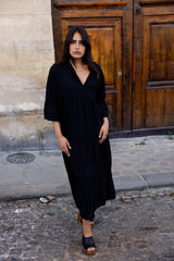Robe PAROS - Blanche Noire 🆕 - HORTENCE