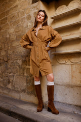 Robe VAHINA DRESS - Bronze π - HORTENCE