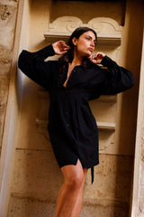 Robe VAHINA DRESS - Noire π - HORTENCE