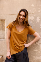 T-shirt MADISON bronze - col V - HORTENCE