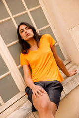 T-shirt MADISON orange - col V - HORTENCE