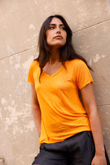 T-shirt MADISON orange - col V - HORTENCE