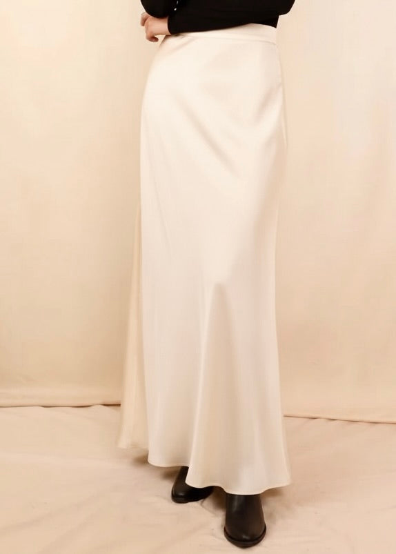 Jupe Mathéa - champagne - 100 % soie