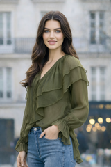 Chemise AMARA Kaki – 100% Coton
