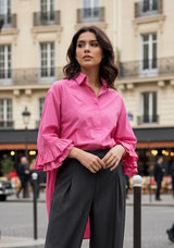 STELLA Raspberry Shirt - Cotton Voile