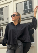 STELLA Black Shirt - Cotton Voile
