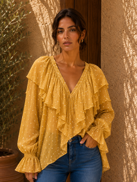 Chemise AMARA Jaune - Coton