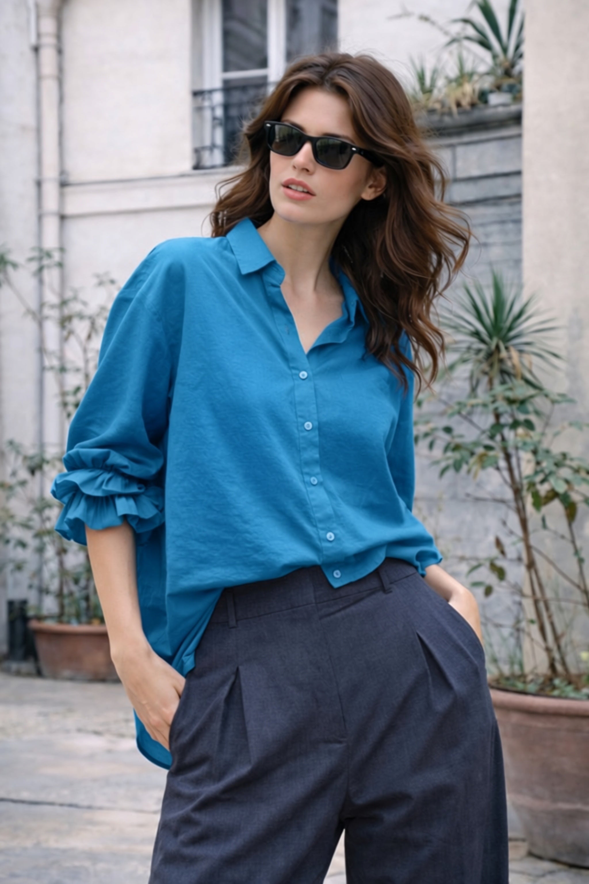 Chemise STELLA Sea - 100% coton