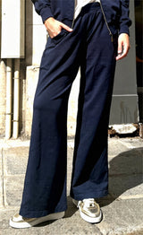 NOLA Navy Blue Loungewear Trousers - Cotton