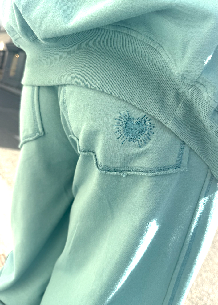 NOLA – Pantalon Loungewear Chic Vert/Bleu