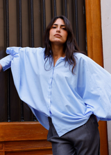 SATCHI Shirt Light Blue - Cotton Voile
