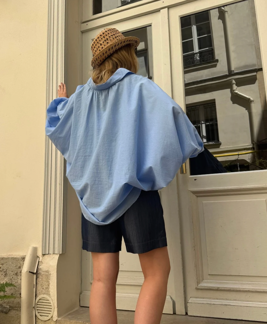Short MARLO Tencel Bleu