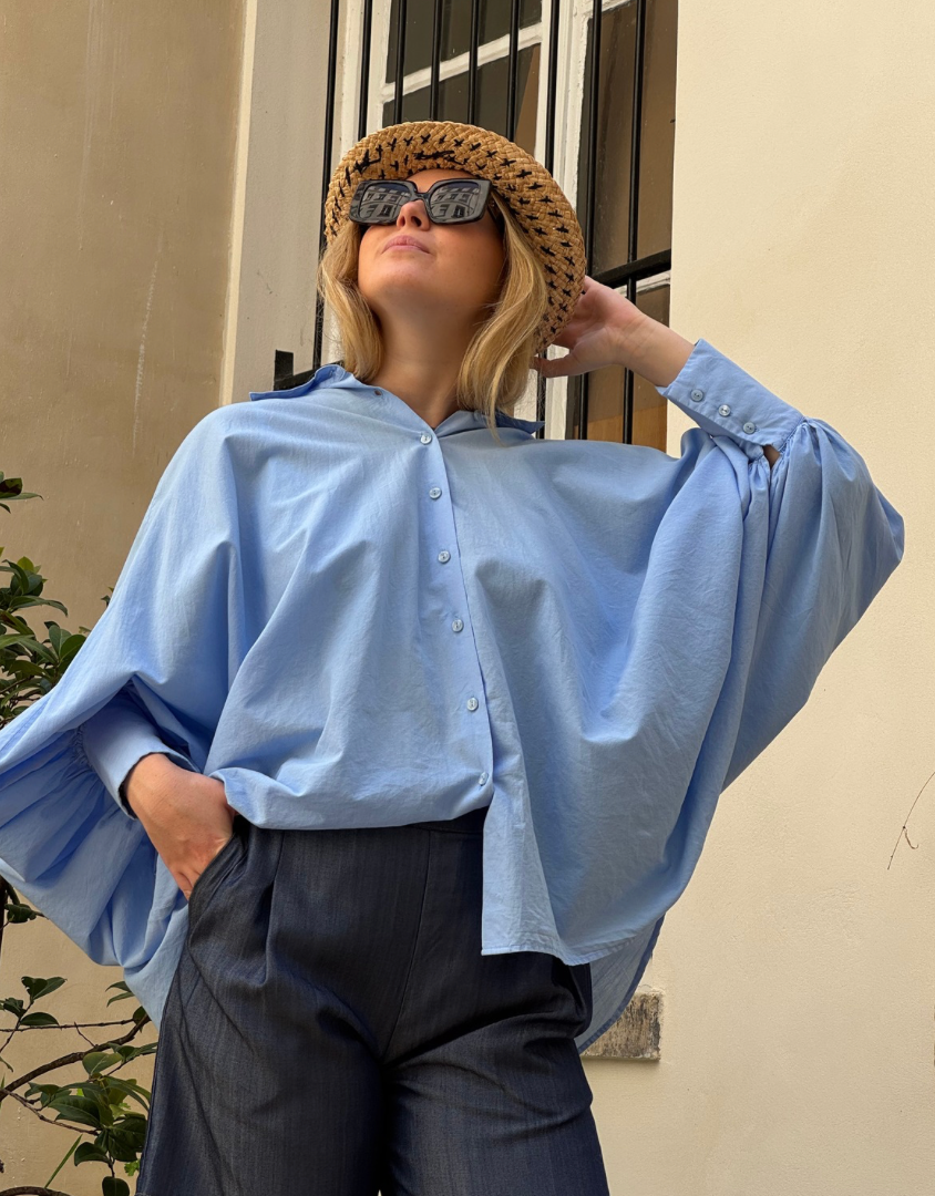 Short MARLO Tencel Bleu