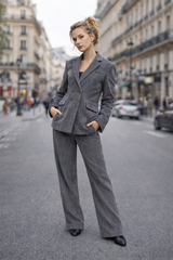 Blazer LINO Gris Souris - Velours