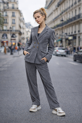 Blazer LINO Gris Souris - Velours