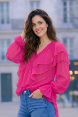 Chemise AMARA Fuschia– 100% Coton