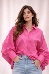 Chemise SATCHI Framboise - 100% coton