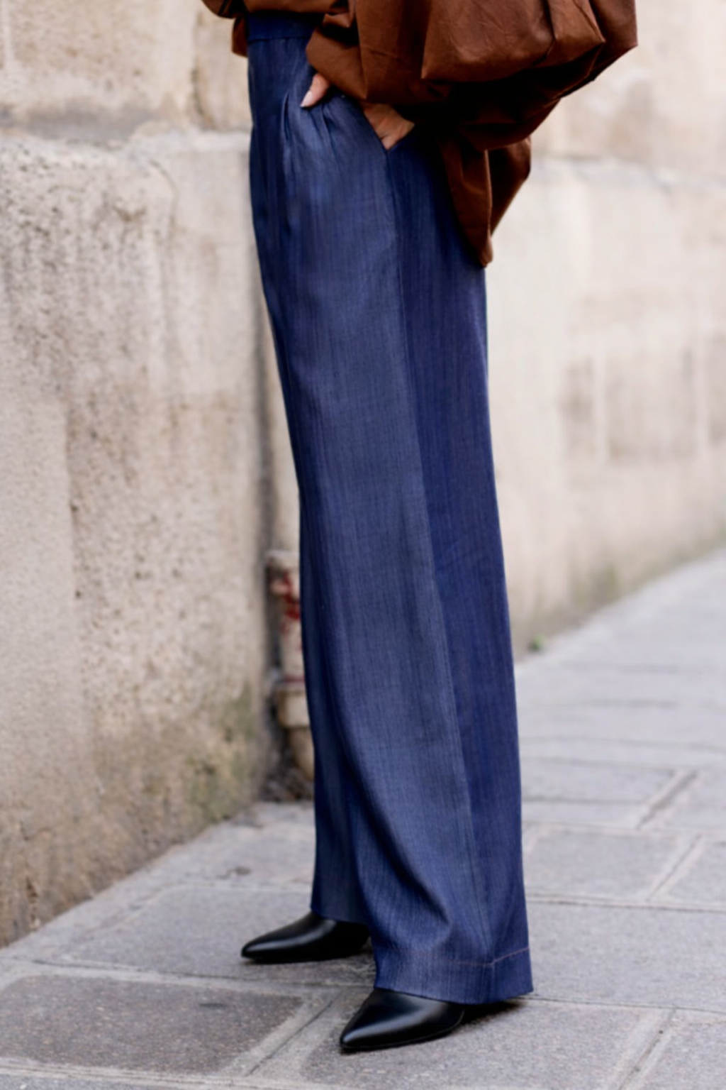 Pantalon ANGE Bleu - Tencel