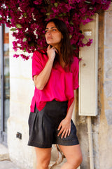 Short Marlo en tencel gris - Hortence Paris
