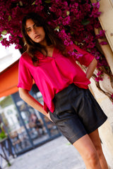 Short Marlo en tencel gris - Hortence Paris