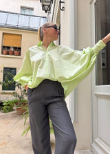 Chemise SATCHI - Vert Amande - 100 % Voile de coton 🆕