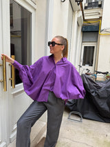 SATCHI Purple Shirt - Cotton Voile 