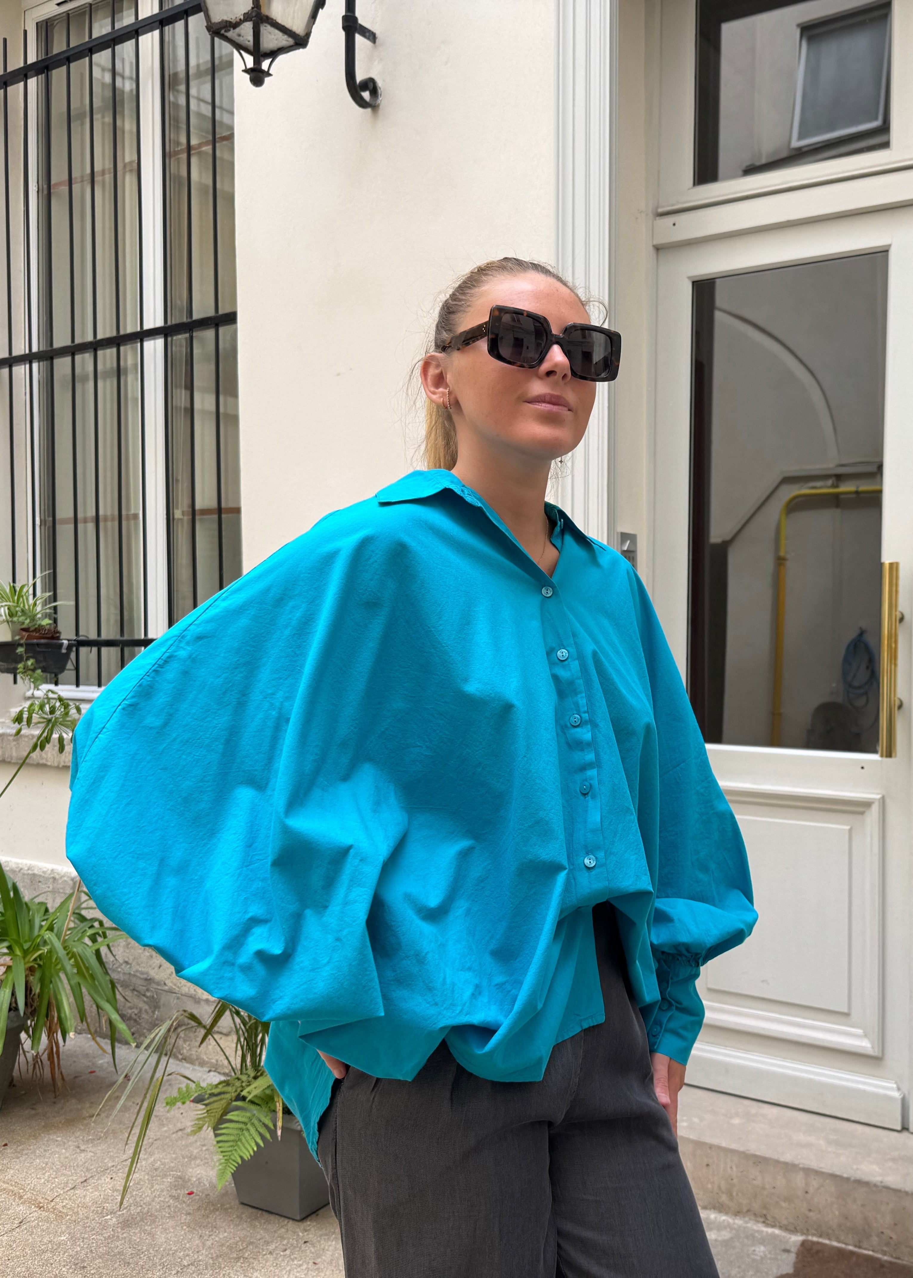 SATCHI shirt - white - 100% cotton voile