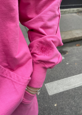 Loungewear ALBA Fuschia zipped sweatshirt - Cotton