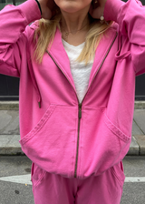 Loungewear ALBA Fuschia zipped sweatshirt - Cotton